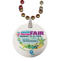 Rainbow Mardi Gras Beads with Imprint on Disk